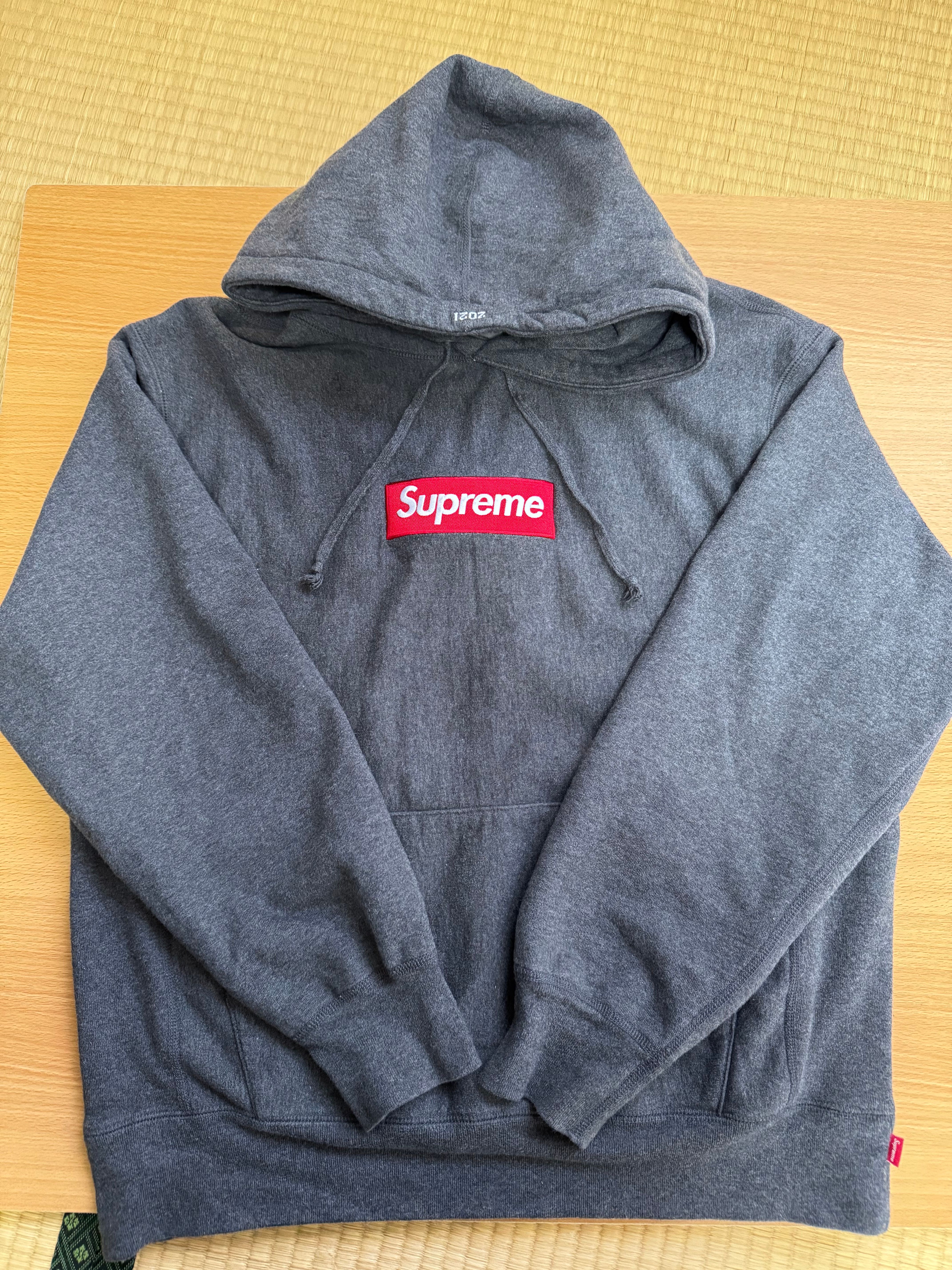 Supreme Box Logo Hooded Sweatshirt "Charcoal" (21FW)
