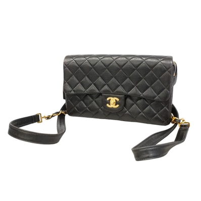 ★SALE【6gd4446】シャネル リュック・デイパック マトラッセ ラムスキン ブラック ゴールド金具【中古】レディース