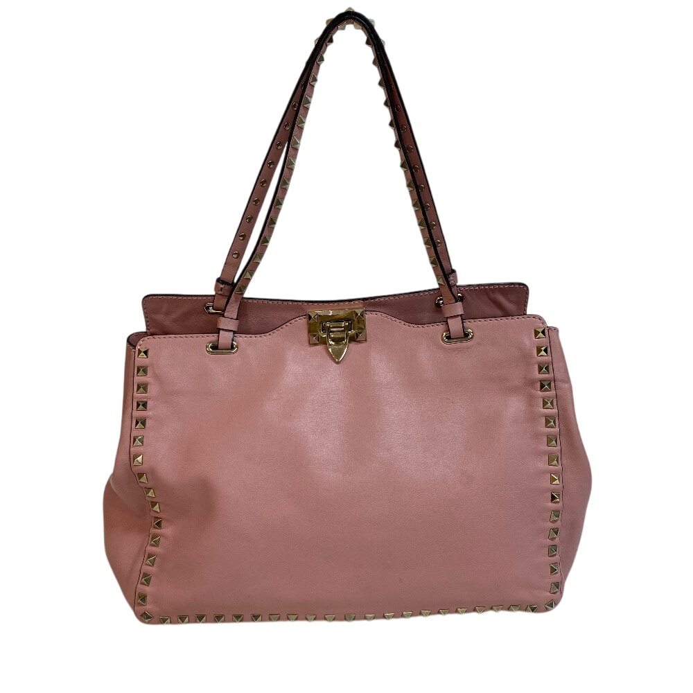 ヴァレンティノ VALENTINO トートバッグ スタッズ ピンク