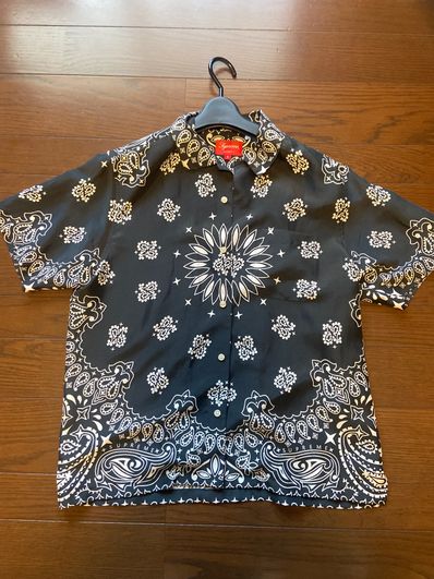 Supreme Bandana Silk S/S Shirt "Black"