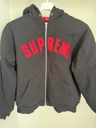 Supreme Arc Thermal Lined Zip Up Hooded Sweatshirt "Black"