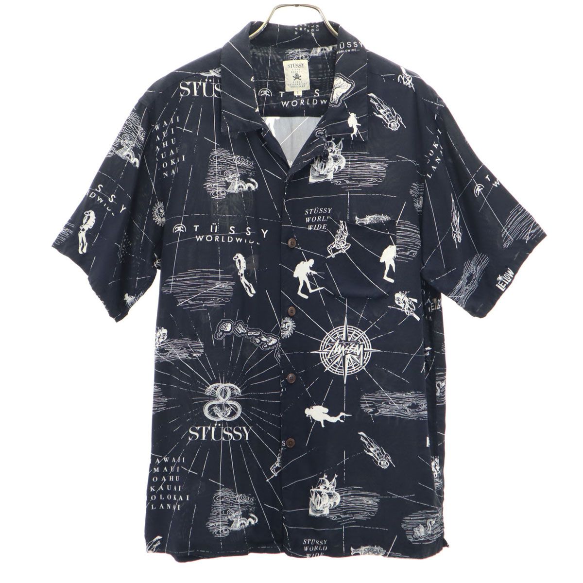 STUSSY 半袖 オープンカラーシャツ