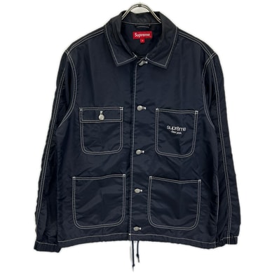 シュプリーム 24SS ネイビー Nylon Chore Coat