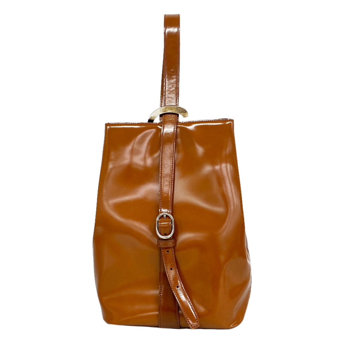 【6ke5167】カルティエ ハンドバッグ パンテール レザー ブラウン シルバー金具【中古】レディース