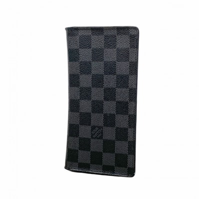 ★最終価格【6fa0554-k】ルイヴィトン 長財布 ダミエ・グラフィット ポルトフォイユブラザ N62665 ブラック【中古】メンズ