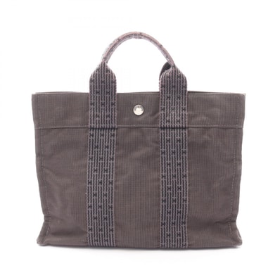 エルメス HERMES エールラインPM トートバッグ バッグ キャンバス ナイロンキャンバス レディース グレー系 【中古】
