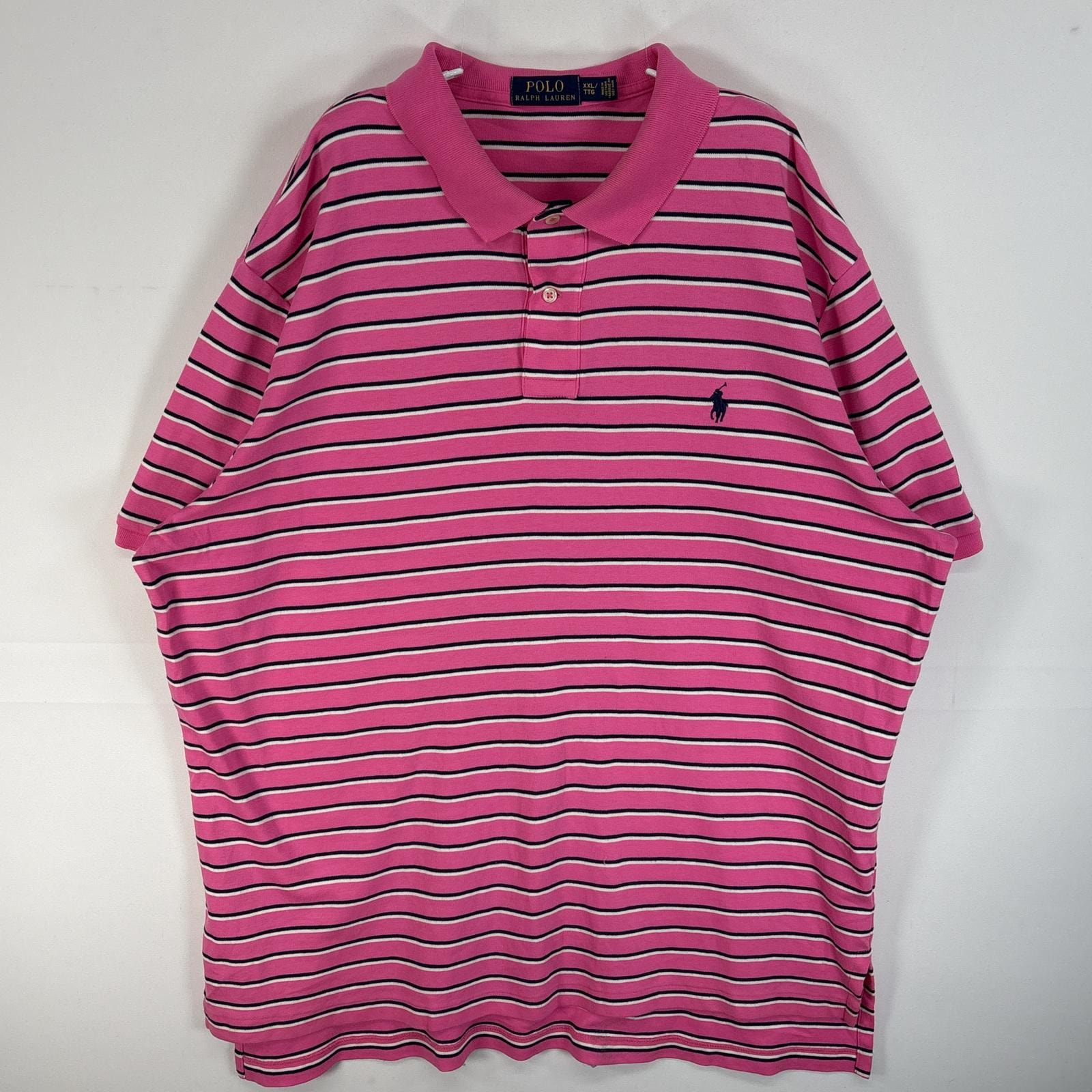 古着 ポロ・ラルフローレン POLO RALPH LAUREN 鹿の子 半袖 半袖シャツ ロゴ 刺繍 2ボタン 大きいサイズ 14041  イエロー 無地 メンズ