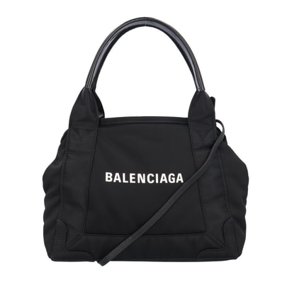 バレンシアガ ネイビーカバスXS ショルダーバッグ ナイロン 390346 ブラック レディース BALENCIAGA 中古