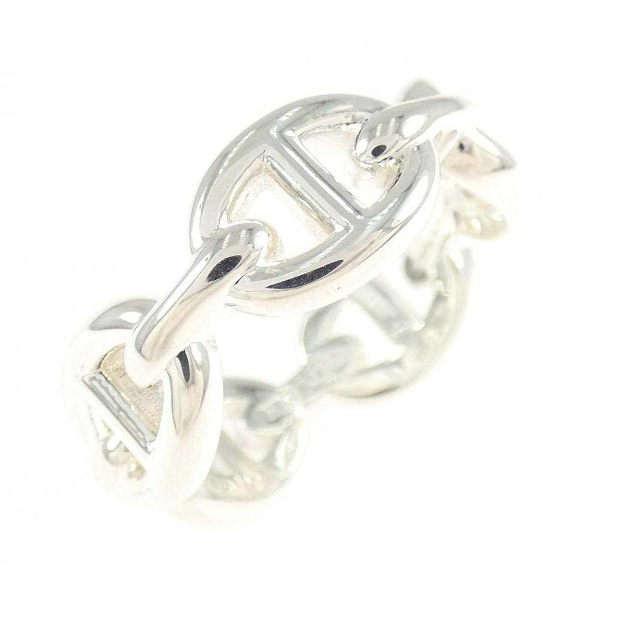 Hermes Chaine D'ancre Enchainee Ring PM "Silver"