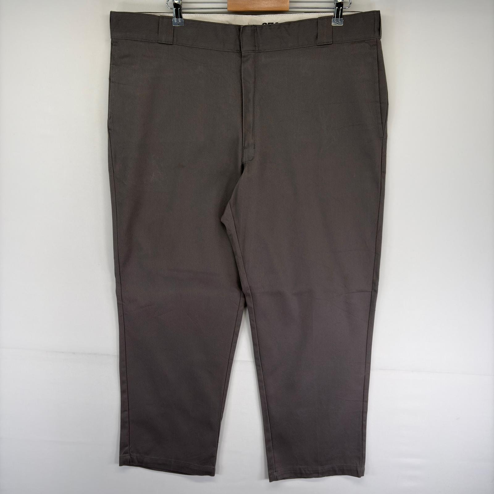 古着 ディッキーズ Dickies パンツ ワークパンツ チノパン スラックス 874 ストレート ジッパーフライ w42 L30  グレー系 メンズ