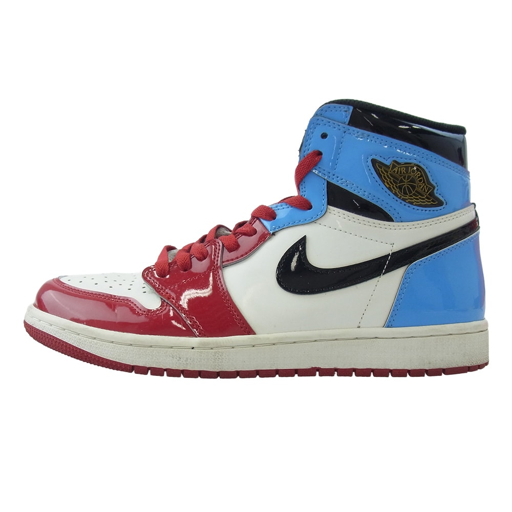NIKE ナイキ スニーカー CK5666-100 Air Jordan 1 High OG  エアジョーダン1 ハイ OG フィアレス スニーカー オフホワイト系 ライトブルー系 レッド系 27.5【中古】