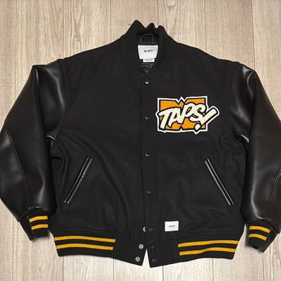 Wtaps New Year's Limited Varsity Jacket Wool. Melton. Toon! "Black"