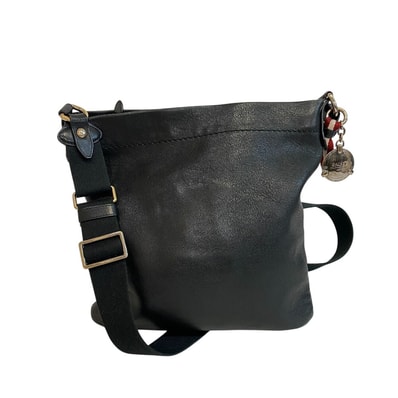 バリー BALLY ショルダーバッグ チャーム付き 斜め掛け ブラック