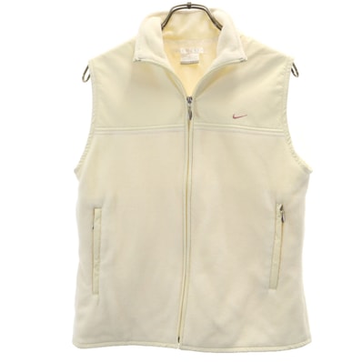 美品 NIKE GOLF ナイキゴルフ ゴルフ フリース ベスト M アイボリー