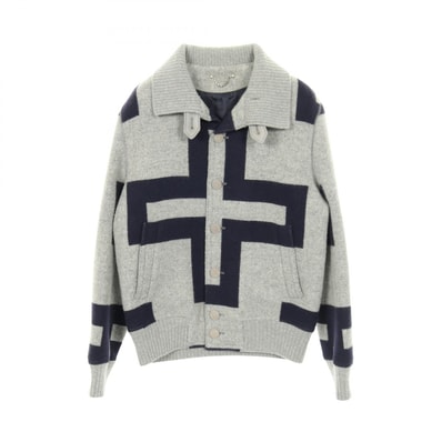 ルイ・ヴィトン LOUIS VUITTON アナプラナウィンタースタジアム 衣料品 アウター ウール カシミヤ グレー メンズ グレー系 / ネイビー系 【中古】