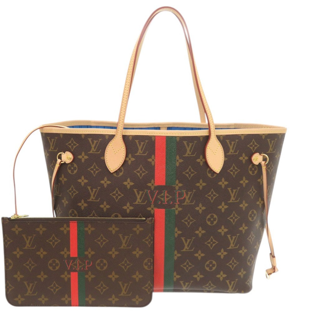 ルイ・ヴィトン モンモノグラム ネヴァーフルMM ポーチ付   モ