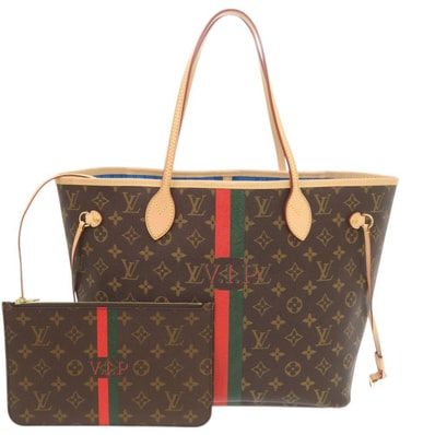 ルイ・ヴィトン モンモノグラム ネヴァーフルMM ポーチ付 モ