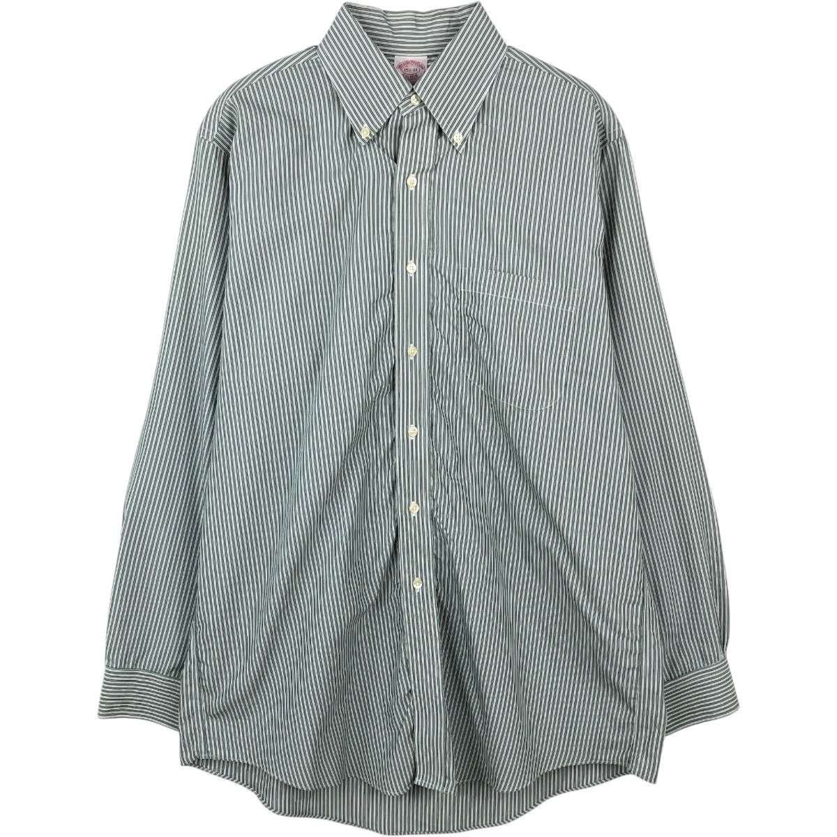 古着 ブルックスブラザーズ Brooks Brothers Est.1818 マルチストライプ 長袖 ボタンダウンストライプシャツ メンズM相当/eaa662805