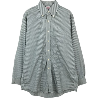 古着 ブルックスブラザーズ Brooks Brothers Est.1818 マルチストライプ 長袖 ボタンダウンストライプシャツ メンズM相当/eaa662805