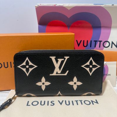Louis Vuitton Bi-Color Monogram Amplant Zippy Wallet "Black/Beige"