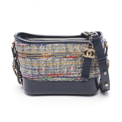 シャネル CHANEL ガブリエル ドゥ シャネル スモール ホーボー ショルダーバッグ バッグ ファブリック レザー レディース ネイビー系 / マルチカラー 【中古】