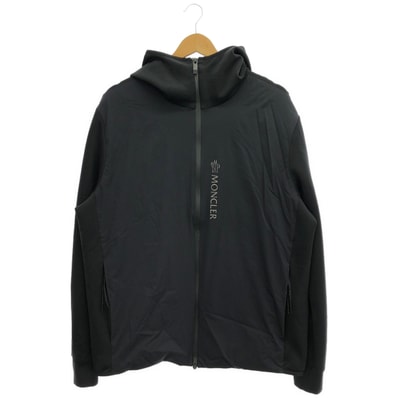 モンクレール 23年 ブラック MAGLIA APERA ハイブリッド ダウンジャケット XL
