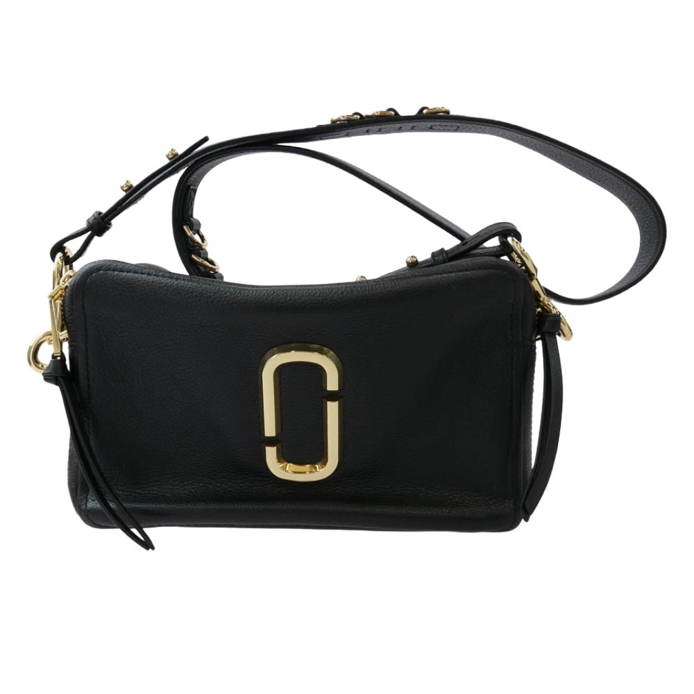 MARC JACOBS マークジェイコブス ショルダーバッグ M0014592 The Softshot 27 ソフトショット27 レザー ショルダーバッグ ブラック系【中古】