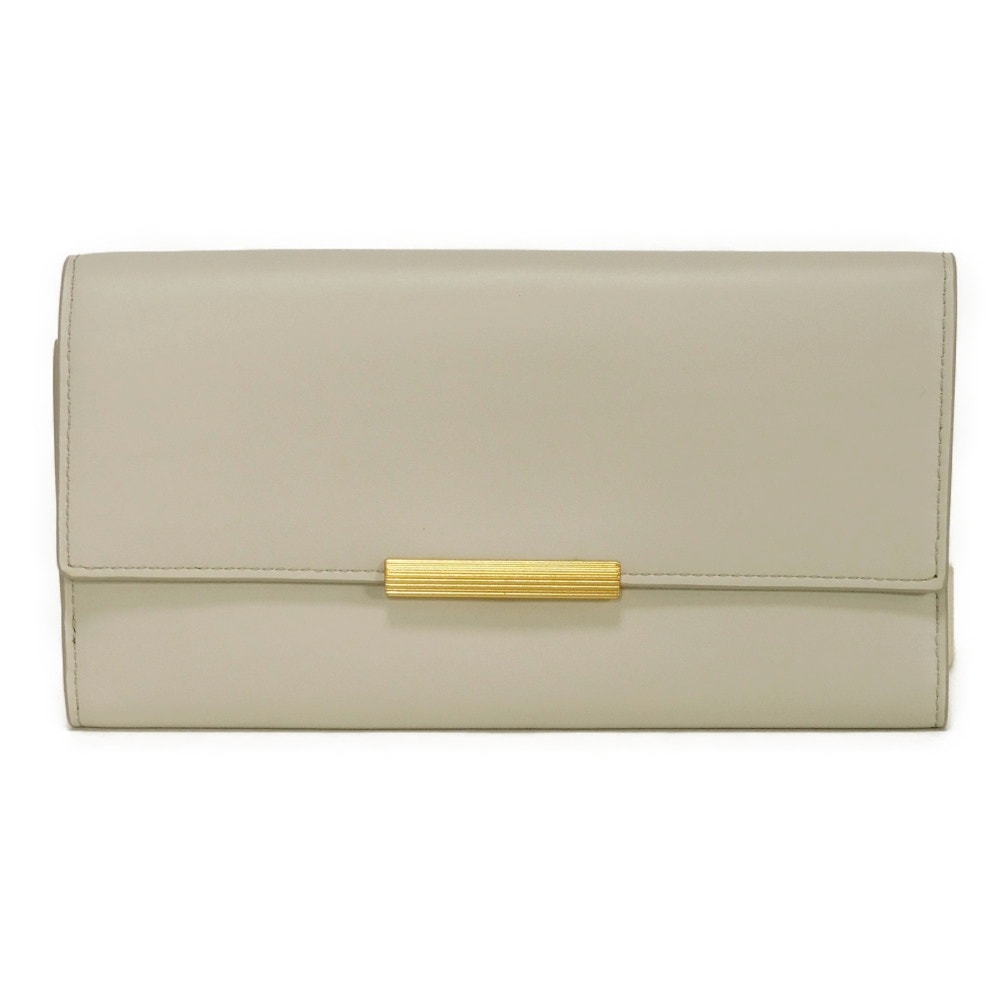 BOTTEGAVENETA ボッテガヴェネタ コンチネンタル トリフォード ウォレット アイボリー スナップボタン 札入れ カードケース コインケース RFID ICチップ プレート プラスター 三つ折り財布 578751 VMAU1 9644