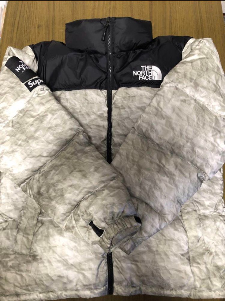 Supreme x The North Face Nuptse Jacket "White Paper Print"