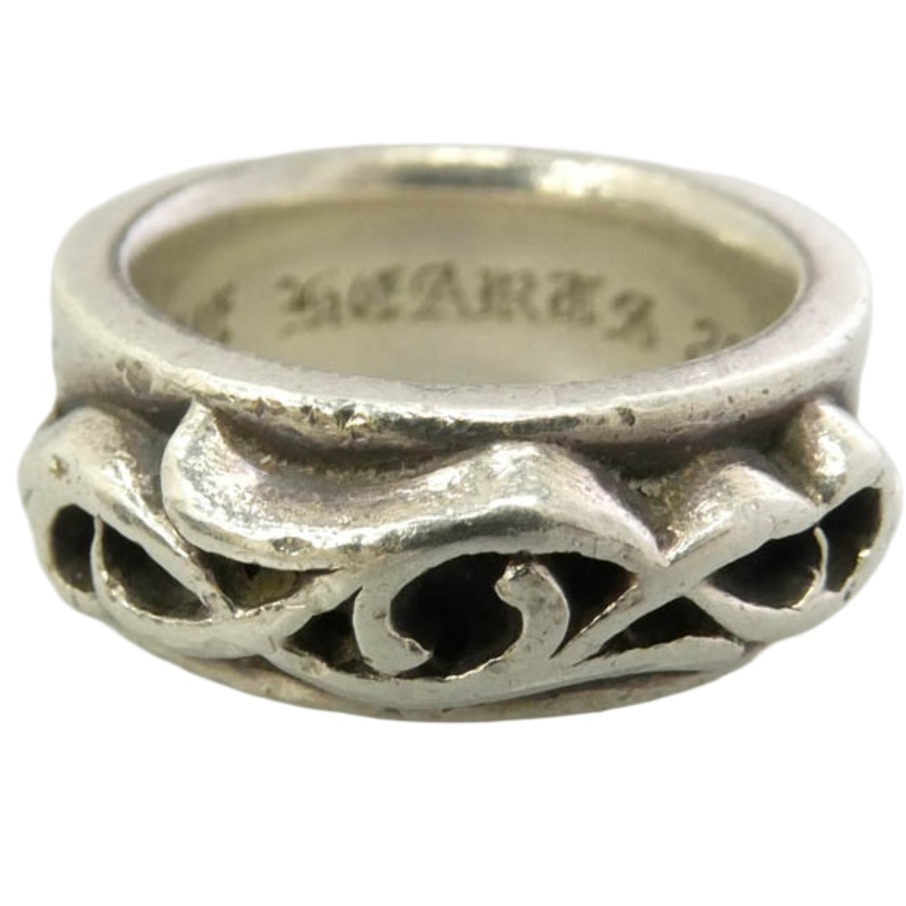 CHROME HEARTS クロムハーツ(原本無) DBL NARROW VINE BAND ダブルナロー ヴァイン バンド リング シルバー系 約11.5号【中古】