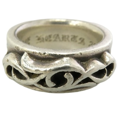 CHROME HEARTS クロムハーツ(原本無) DBL NARROW VINE BAND ダブルナロー ヴァイン バンド リング シルバー系 約11.5号【中古】