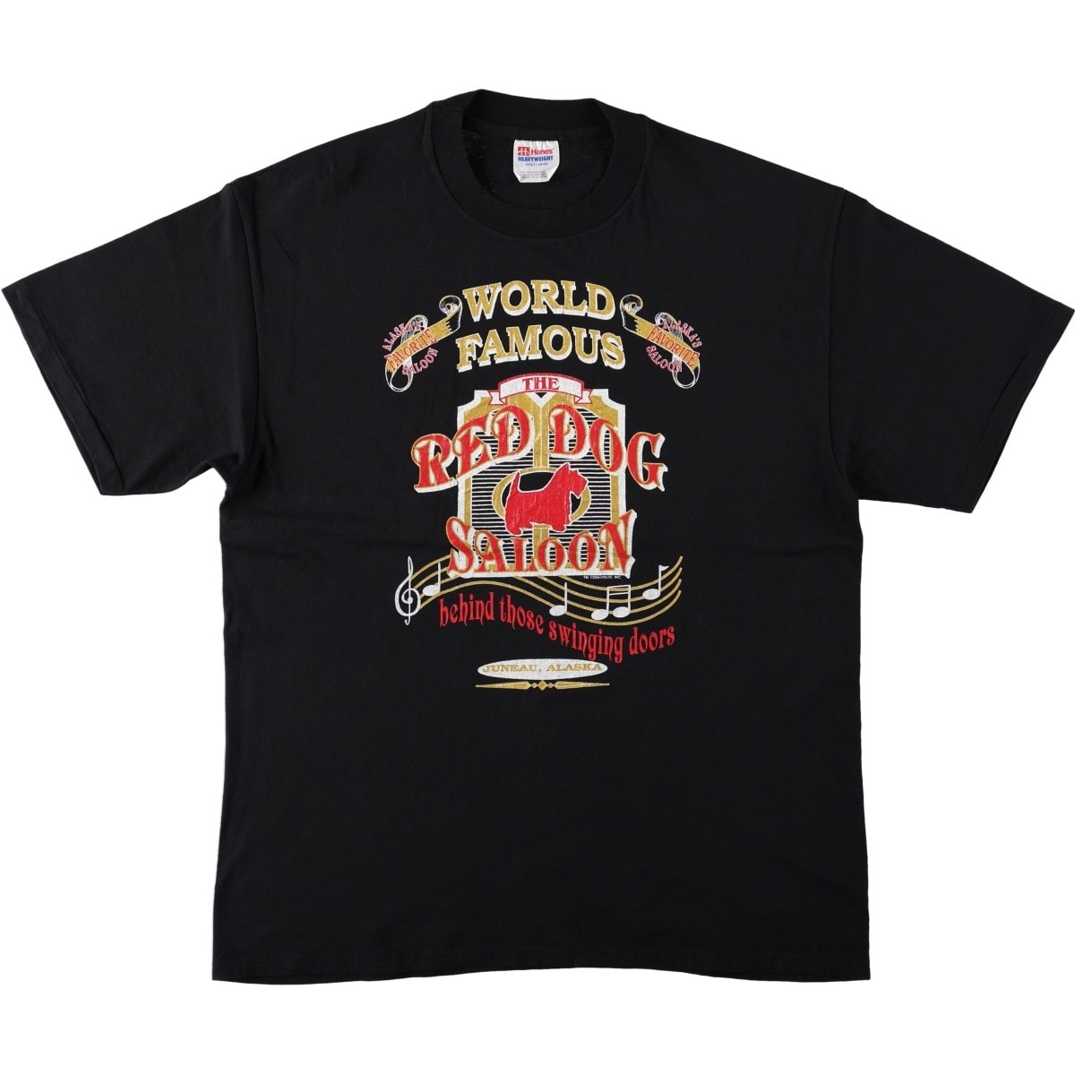 古着 90~00年代 ヘインズ Hanes HEAVYWEIGHT RED DOG SALOON レッド ドッグ サルーン アドバタイジングTシャツ メンズL相当 ヴィンテージ/eaa663973