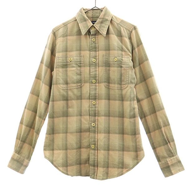 RALPH LAUREN SPORT ラルフローレンスポーツ チェック 長袖 コットンシャツ 2 ピンク×グレー