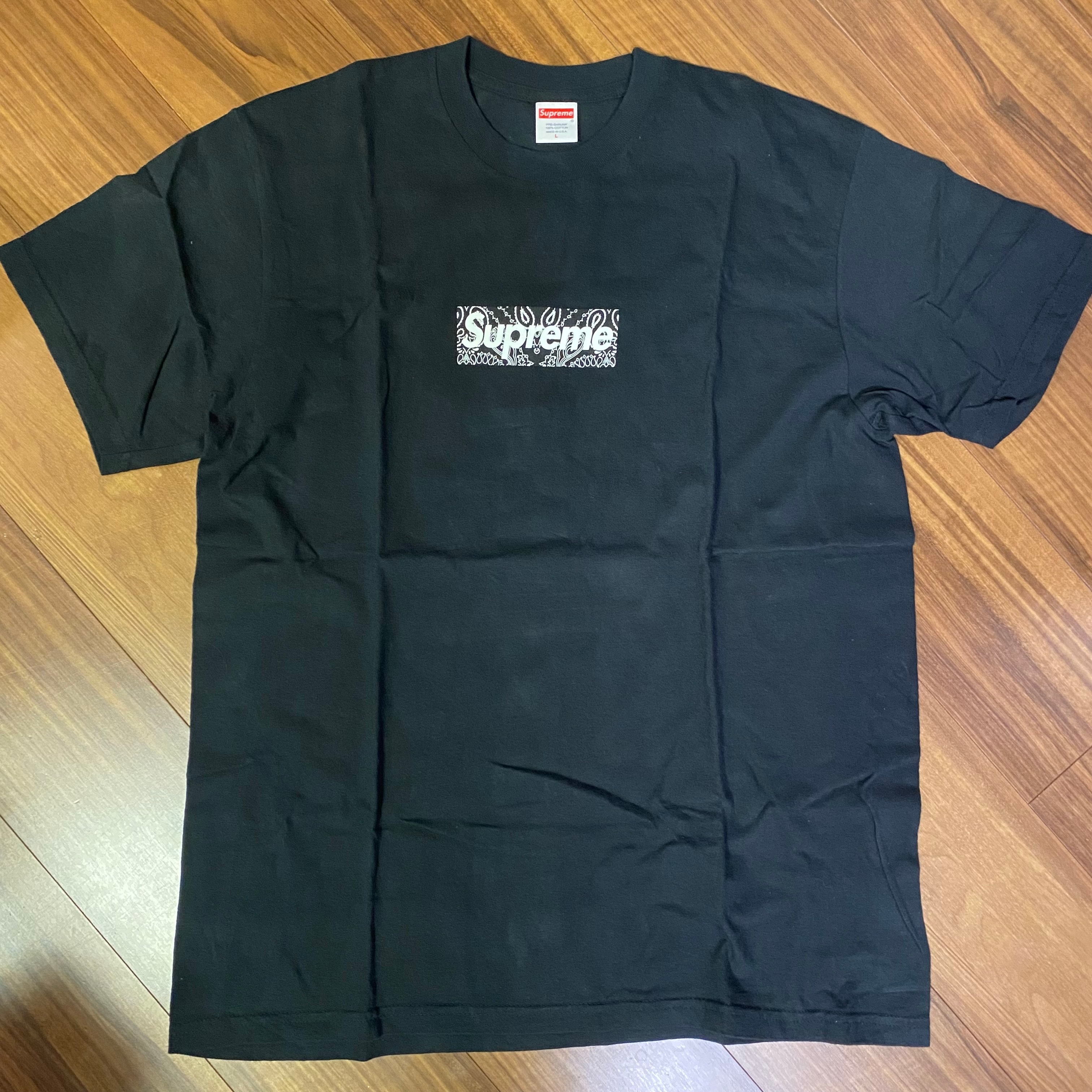 Supreme Paisley Box Logo Tee "Black"