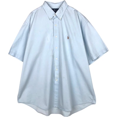古着 ラルフローレン Ralph Lauren BLAKE 半袖 ボタンダウンシャツ メンズXL相当/eaa674197