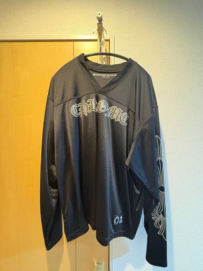 Chrome Hearts Mesh Warm Up Jersey L/S Cut Saw "Black"