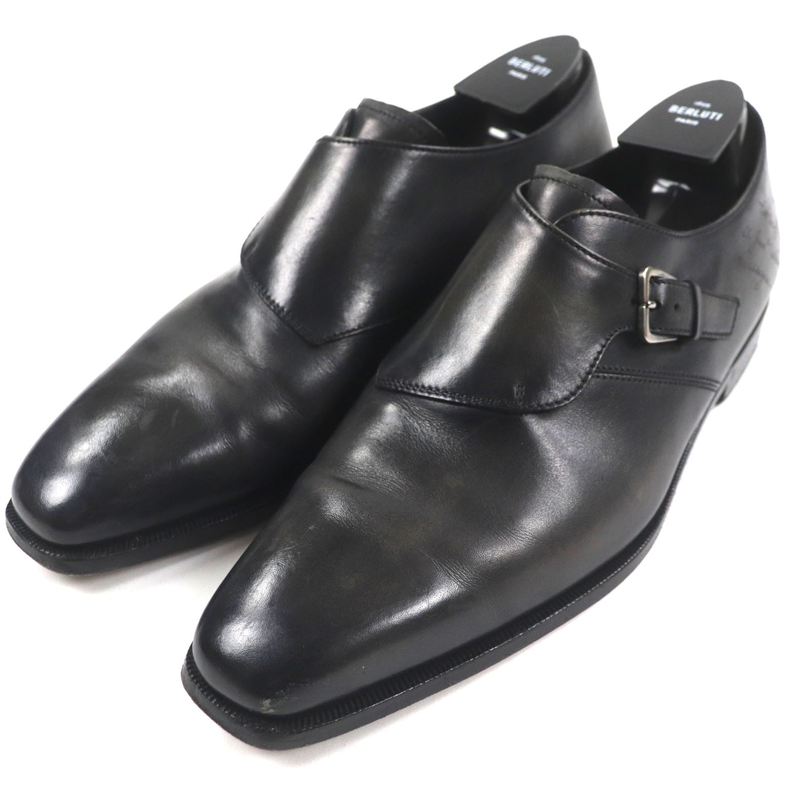 美品 ベルルッティ
 レザーシューズ スカーズ スクリット カリグラフィ ブラック系 メンズ 6