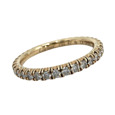 CARTIER カルティエ 指輪 エタンセル フルエタニティ ジュエリー アクセサリー 47サイズ 18金 Au750 K18ピンクゴールド ダイヤモンド 約7号 レディース 約1.7g【中古品】