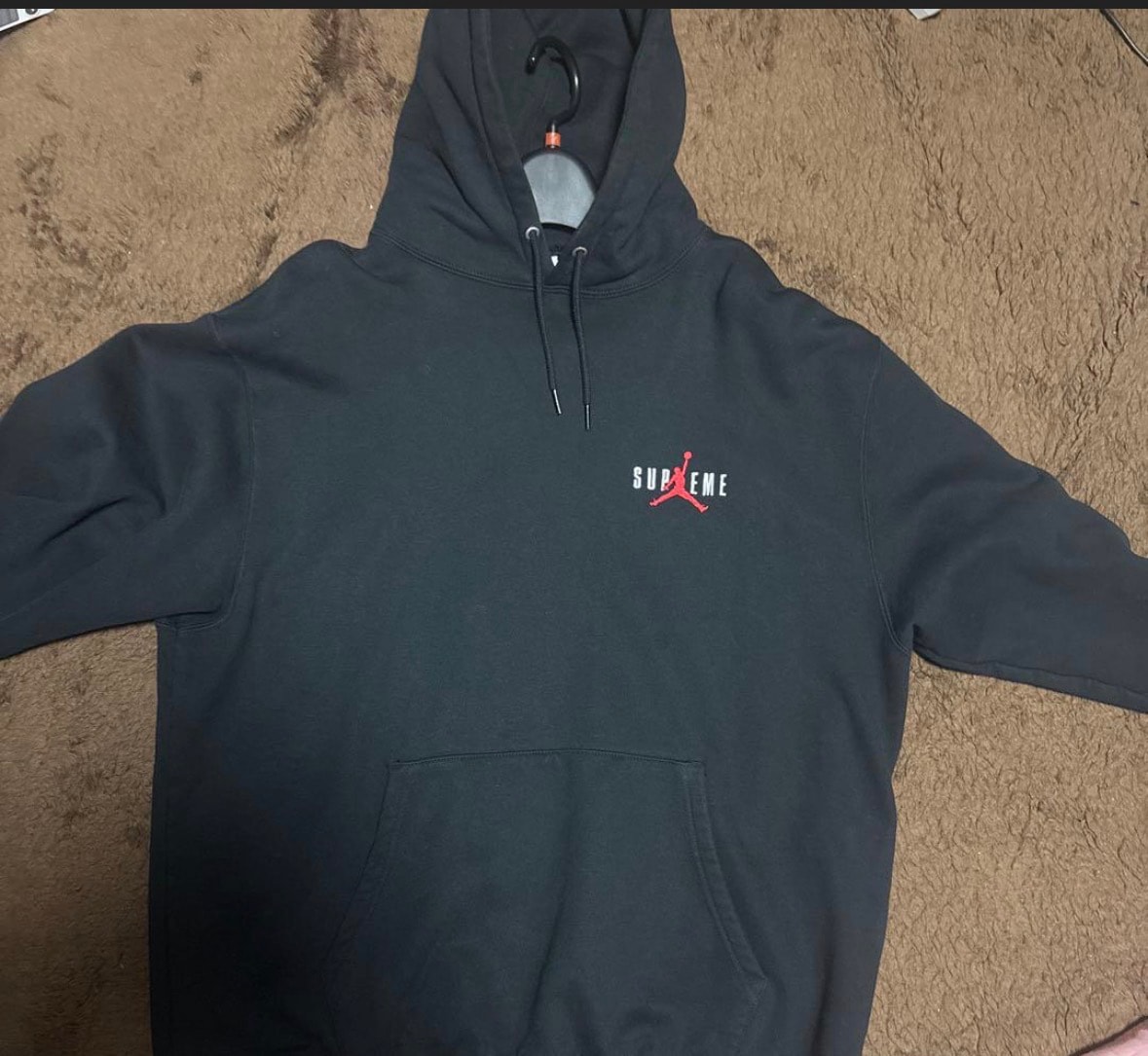 Supreme x Jordan Hooded Sweatshirt "Black"