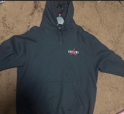 Supreme x Jordan Hooded Sweatshirt "Black"