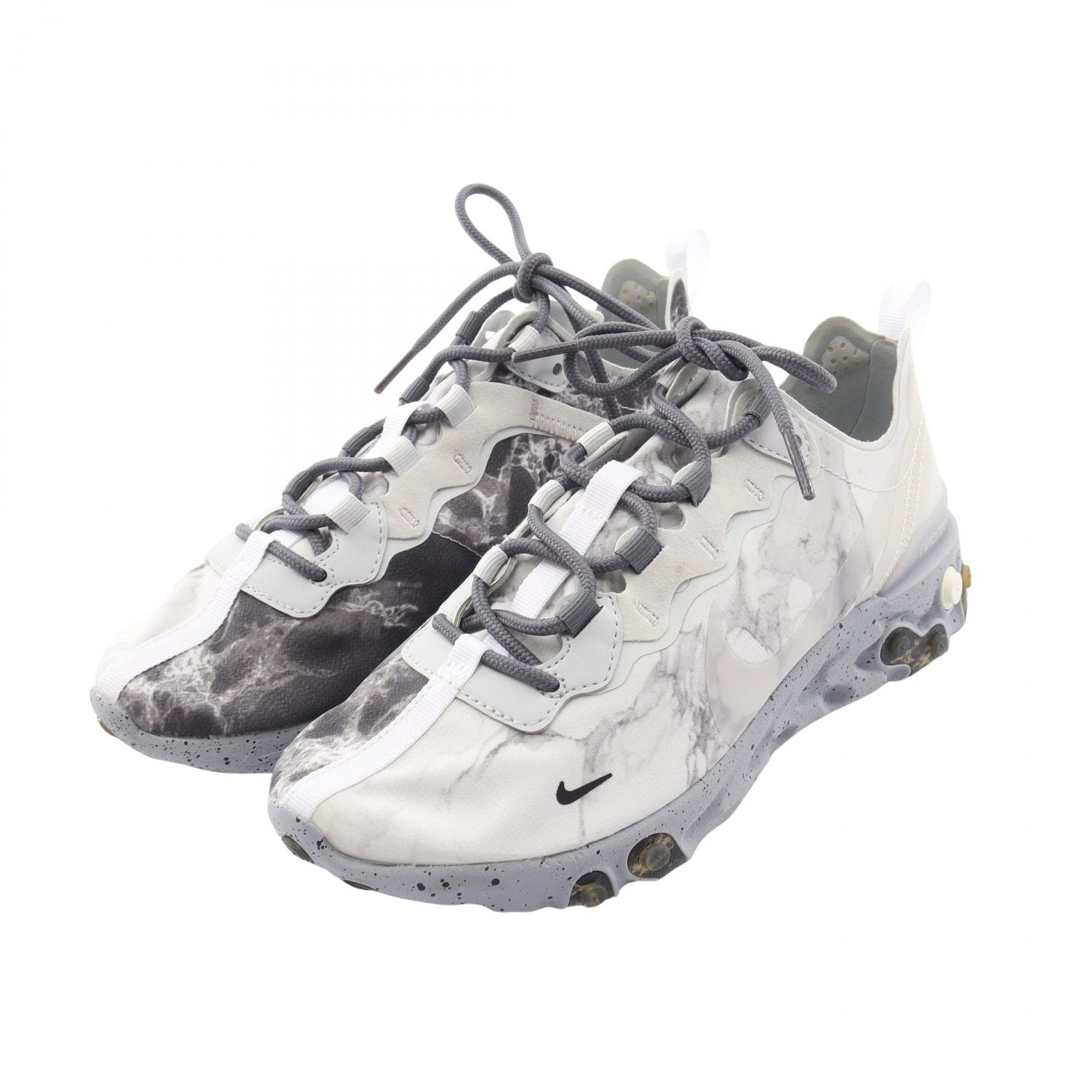 ナイキ NIKE NIKE × KENDRICK LAMAR REACT ELEMENT 55 スニーカー 靴 ファブリック レディース グレー系 / ブラック系 【中古】