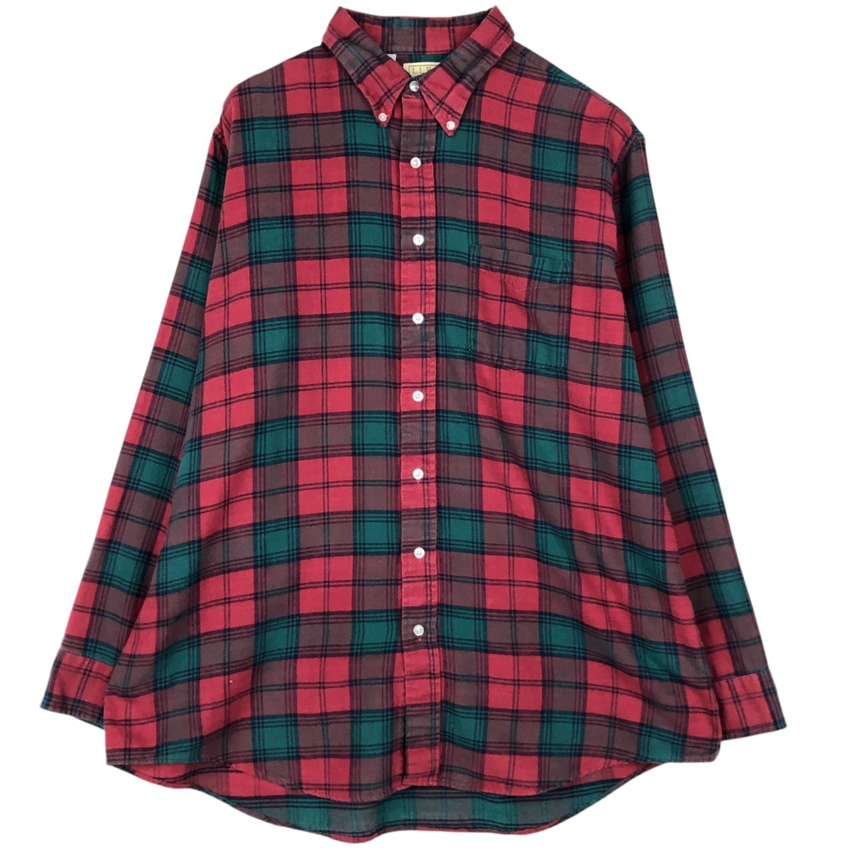 古着 90年代 エルエルビーン L.L.Bean 長袖 ボタンダウン ライトネルチェックシャツ USA製 メンズXL相当 ヴィンテージ/eaa647240