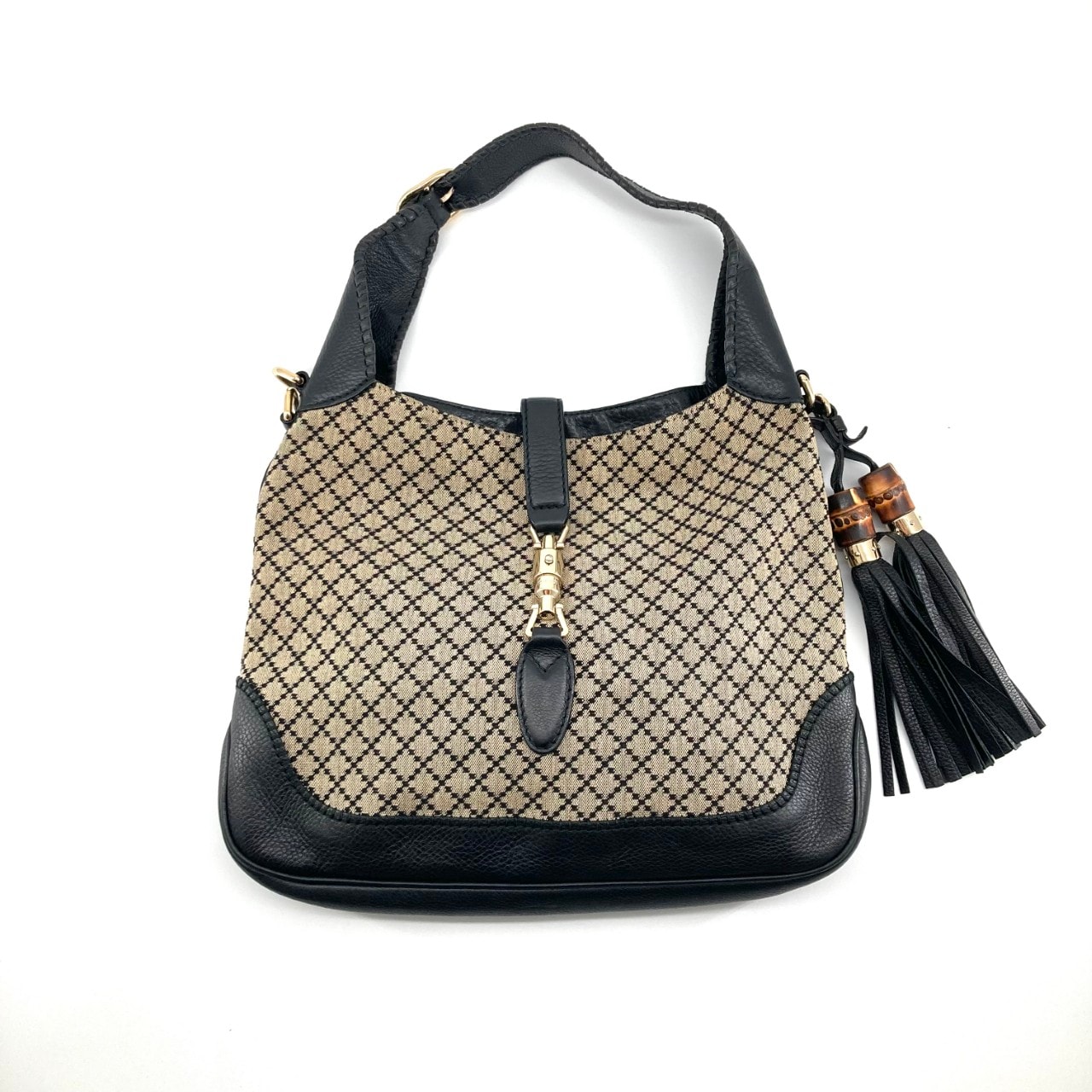 GUCCI(グッチ) ディアマンテ ニュージャッキー 246907 ショルダーバッグ ベージュ×ブラウン