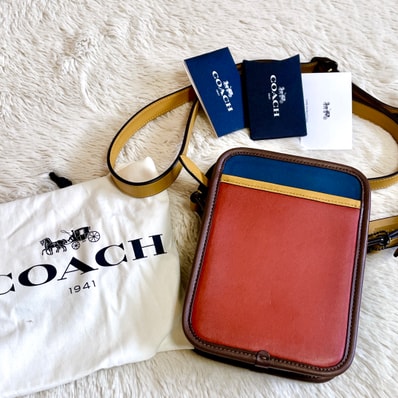 COACH コーチ オリジナルズカラーブロック ショルダーバッグ レザー