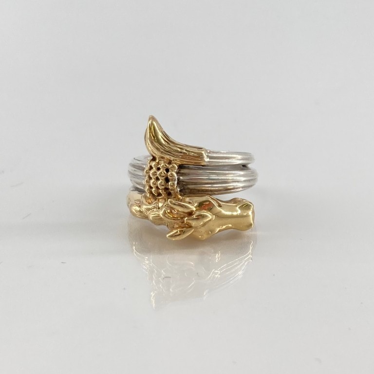 HERMES(エルメス) ホースギャロップ K18YG/Ag925 リング・指輪