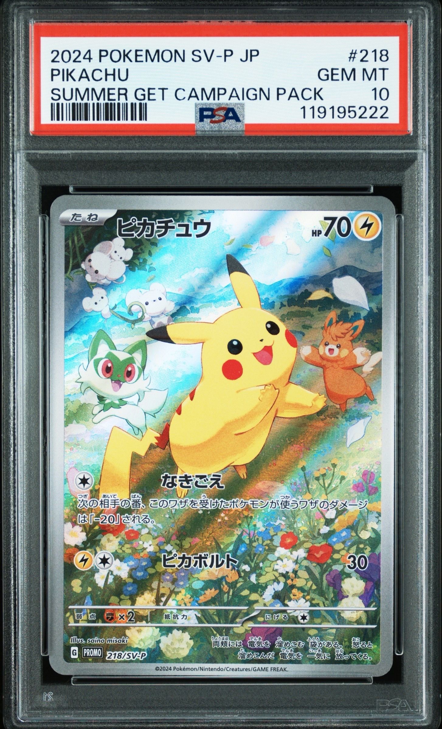 ピカチュウ P [SV-P 218](プロモカードパック「ポケカの夏がキタ!プロモカードGetキャンペーン!」)