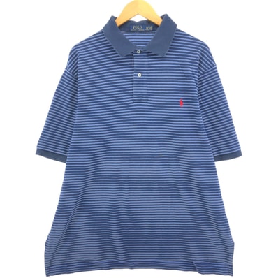 古着 ラルフローレン Ralph Lauren POLO RALPH LAUREN 半袖 ボーダー ポロシャツ メンズXL相当/eaa560901