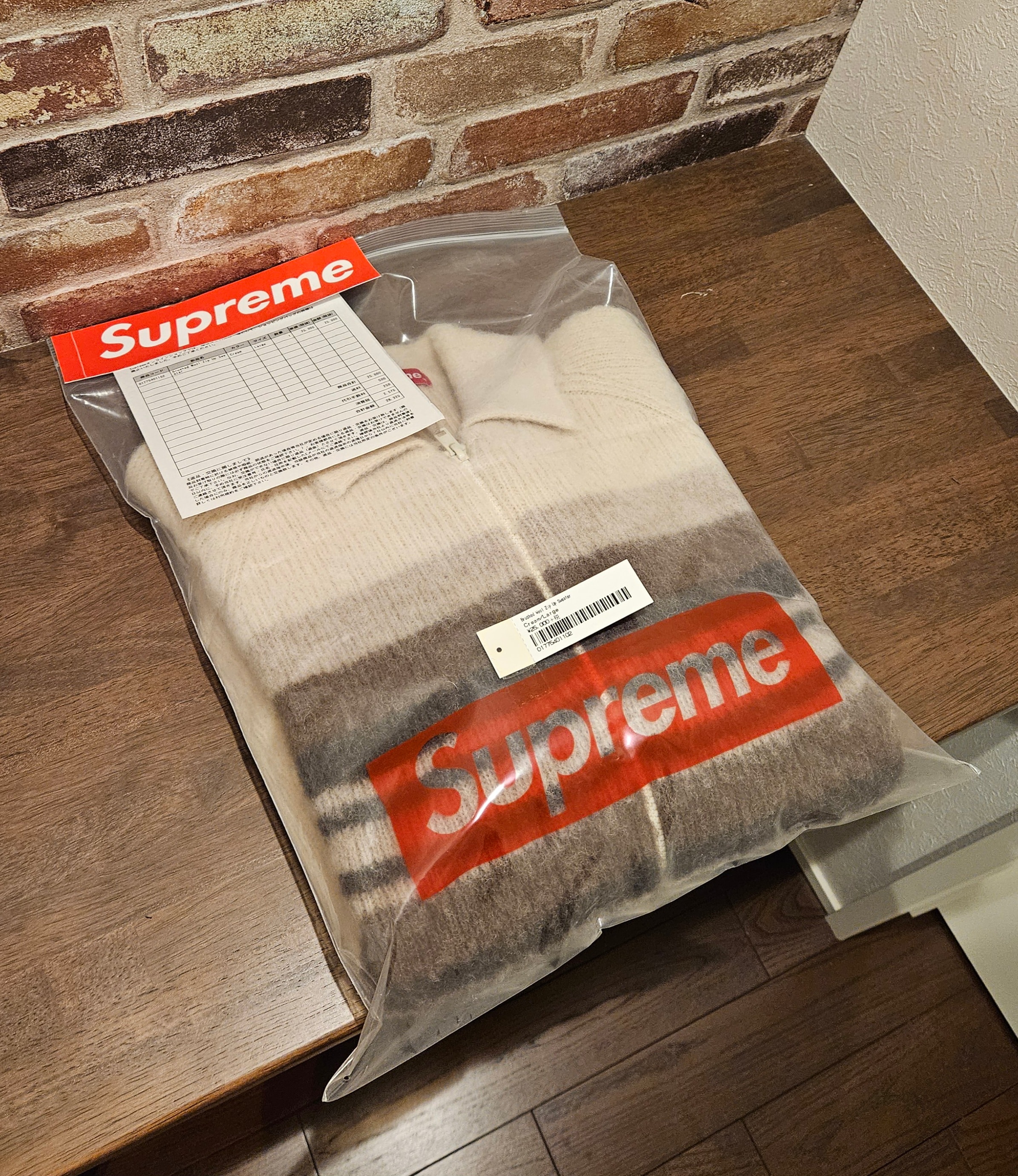 19FW★Supreme★Brushed Wool Zip Up Sweater ブラッシュド ウール ジップアップ セーター