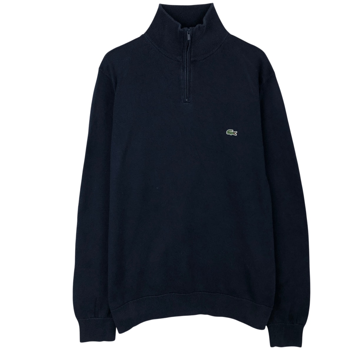 古着 ラコステ LACOSTE フランス企画 コットンニットハーフジップセーター 6 メンズXL相当/eaa645957