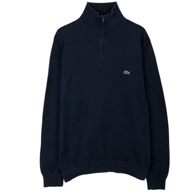 古着 ラコステ LACOSTE フランス企画 コットンニットハーフジップセーター 6 メンズXL相当/eaa645957